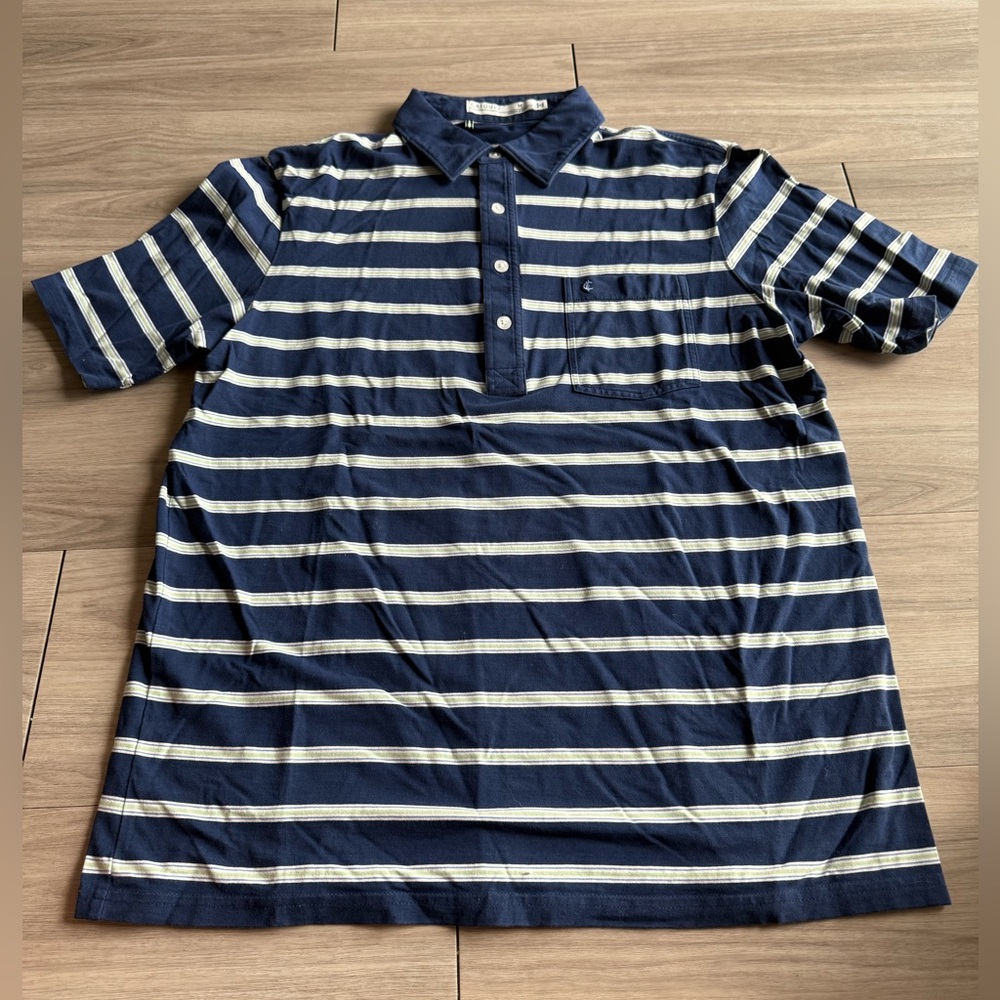 Criquet Navy Striped Men's Polo Shirt